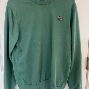 Paul Smith  Sage Green Organic Cotton Knitted Crewneck Sweater . Large cotton